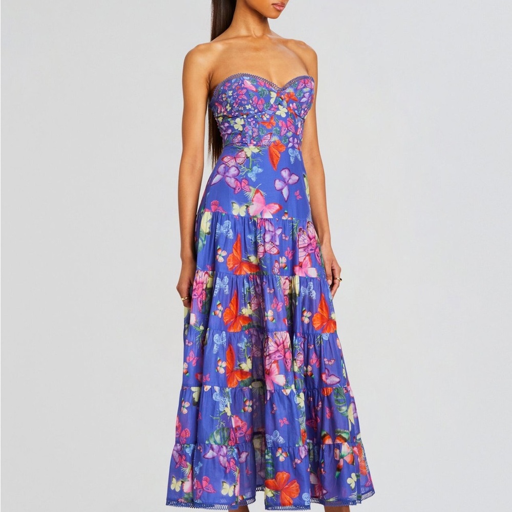 Floral Strapless Maxi Dress